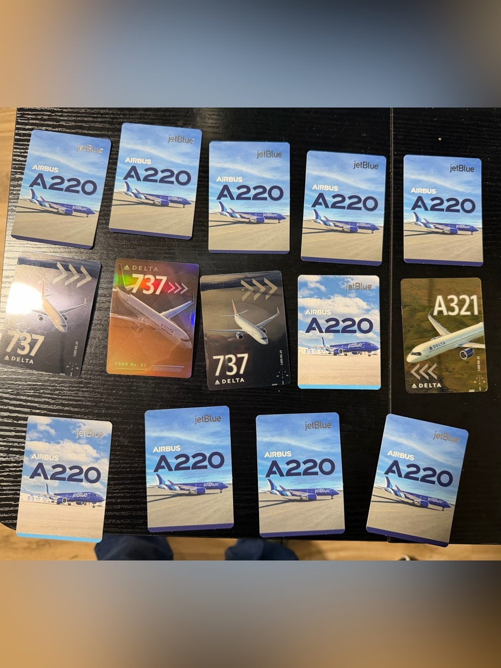 jetBlue Airbus A220 Collectible Card - Blue